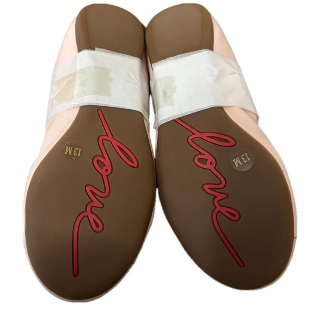 NWT Black Embroidered LOVE Ballet Flats Ellen Degeneres 12 Toddler Girls